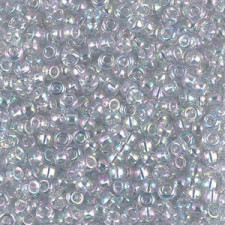Miyuki rocailles Perlen 8/0 - Transparent light marine blue gold luster 8-2443